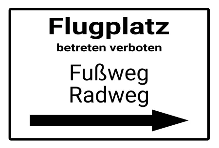 Warnschild Zutritt verbotenWarnung - Zutritt verboten Flugplatz betreten verboten Bild