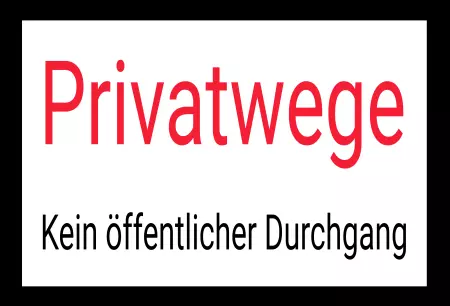 Warnschild Zutritt verboten Warnung - Zutritt verboten Privatwege - Kein öffentlicher Durchgang Bild